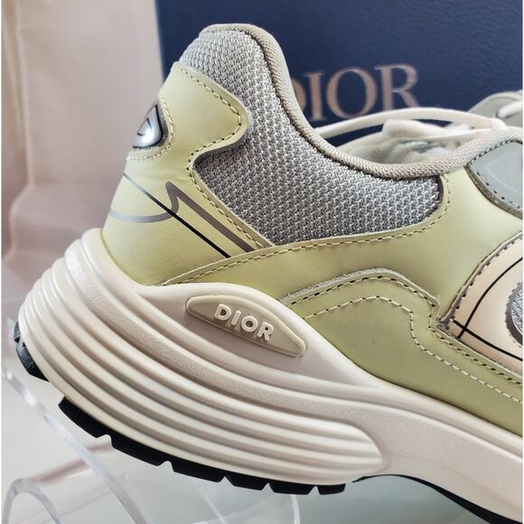 NWT$1,200 Dior Mens B30 Sneaker White Grey Mesh and Technical Fabric Sz 42 (US9) - Picture 12 of 14